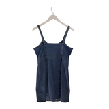 7 FOR ALL MANKIND RET$259 DENIM SLEEVELESS MINI DESIGNER DRESS BLUE LARGE