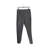 JOSEPH RIBKOFF PRINT STRAIGHT DESIGNER PANT WHITE BLACK 10