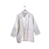 EILEEN FISHER 3/4 SLEEVE DESIGNER CARDIGAN WHITE X LARGE