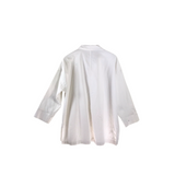 EILEEN FISHER 3/4 SLEEVE DESIGNER CARDIGAN WHITE X LARGE