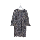 LILLY PULITZER PRINT LONG SLEEVE DESIGNER DRESS BLACK TAN LARGE