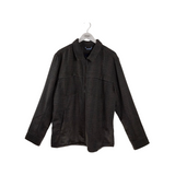 TOMMY BAHAMA WOOL BLEND PLAID ZIP MEN JACKET GREY CREAM XLARGE