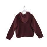VINCE SHERPA HOODIE DESIGNER SWEATER BRICK MEDIUM