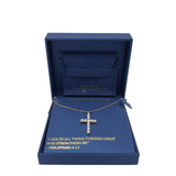 DOUBLE STRAND CROSS NECKLACE GOLD PLATED