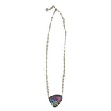 KENDRA SCOTT IRIDESCENT PENDANT NECKLACE GOLDTONE