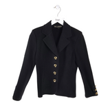 ST JOHN KNIT LONG SLEEVE DESIGNER BLAZER BLACK 2