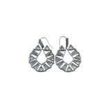 KENDRA SCOTT RHINESTONES DANGLE EARRINGS SILVERTONE