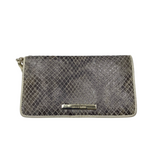 BRAHMIN WRISTLET WALLET BROWN CREAM