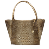 BRAHMIN TOTE HANDBAG TAN GOLD