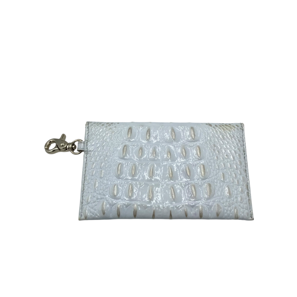 BRAHMIN ENVELOPE CROC EMBOSSED WOMEN'S ACCESSORIES WHITE SILVER