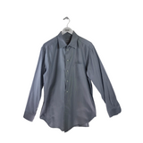 ARMANI COLLEZIONI STRIPE LONG SLEEVE MEN SHIRT GRAY BLUE 16.5