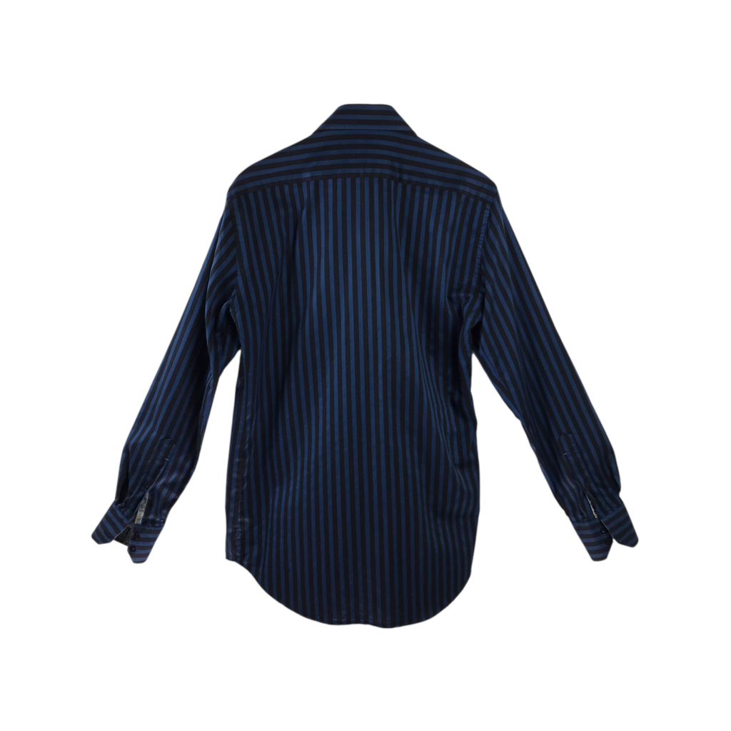 ROBERT GRAHAM LONG SLEEVE MEN SHIRT BLUE BLACK LARGE