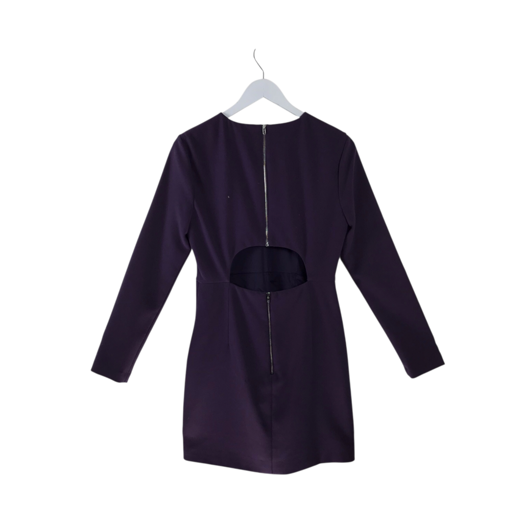 ELIZABETH AND JAMES RET$395 LONG SLEEVE DESIGNER DRESS PURPLE 10