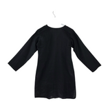 LINEN EMBROIDERED KAFTEN DESIGNER TOP BLACK GOLD SMALL