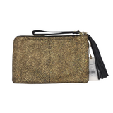 HOBO NWT$148 WRISTLET HANDBAG GOLD BLACK