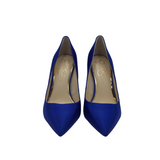JESSICA SIMPSON SATIN PUMPS SHOES BLUE 10M