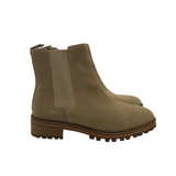 QUINCE RET$130 ANKLE BOOTIES BOOTS TAN 10