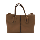 TOD'S LEATHER SATCHEL HANDBAG BROWN