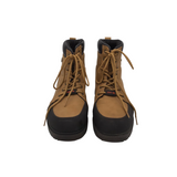 LACE UP STEEL TOE MEN SHOE BROWN 9