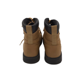 LACE UP STEEL TOE MEN SHOE BROWN 9