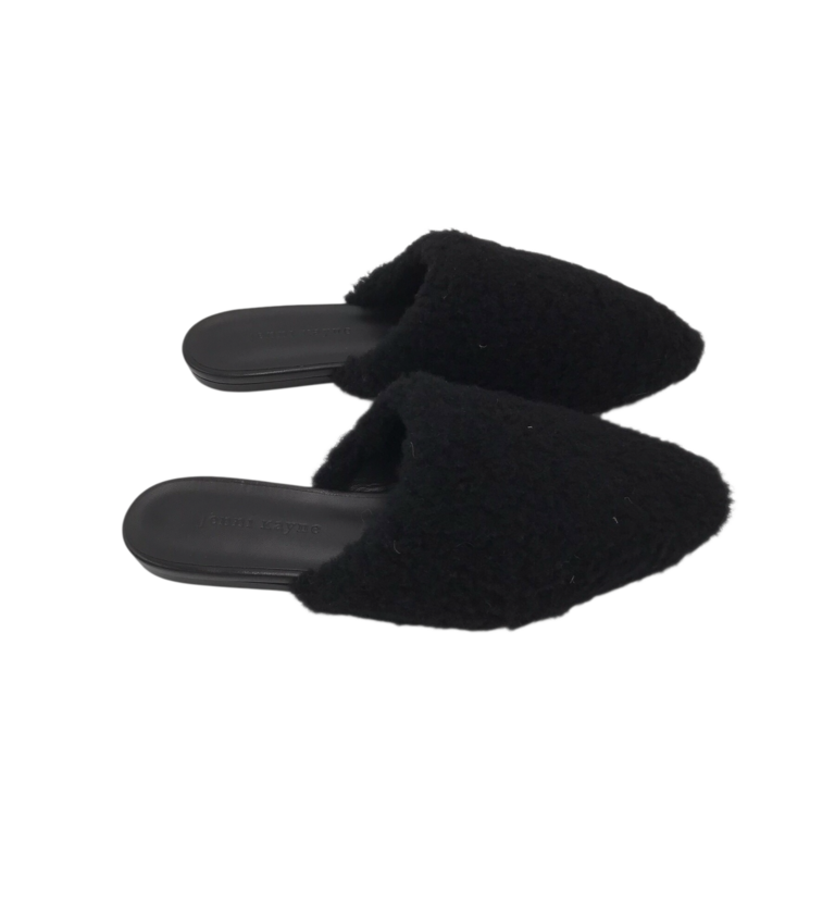 RET$395 SHEARLING MULE DESIGNER SHOES BLACK 9