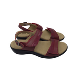 SAS RET$158 VELCRO SANDAL SHOES RED 6M