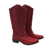 BORN WESTERN ROUND TOE BOOTS RED 10