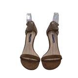 STUART WEITZMAN HEEL SANDAL SHOES BROWN 7