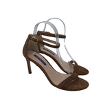 STUART WEITZMAN HEEL SANDAL SHOES BROWN 7