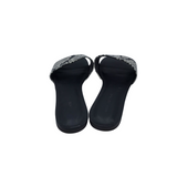 BANANA REPUBLIC FLAT SNAKE PRINT SHOES BLACK GRY 7M