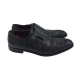 JOHNSTON & MURPHY DOUBLE BUCKLE MEN SHOE BLACK 11.5M