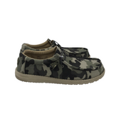 HEY DUDE CAMO SLIP ON MEN SHOE OLIVE BLACK 12