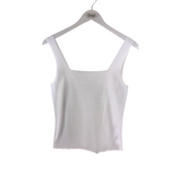 VINCE NWT$248 KNIT SLEEVELESS DESIGNER TOP WHITE SMALL