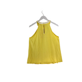 LILLY PULITZER NWT$98 CROCHET HALTER DESIGNER TOP YELLOW WHITE MEDIUM