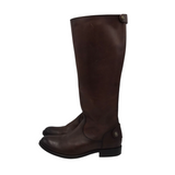 FRYE KNEE HIGH LEATHER BOOTS BROWN 6