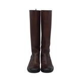 FRYE KNEE HIGH LEATHER BOOTS BROWN 6