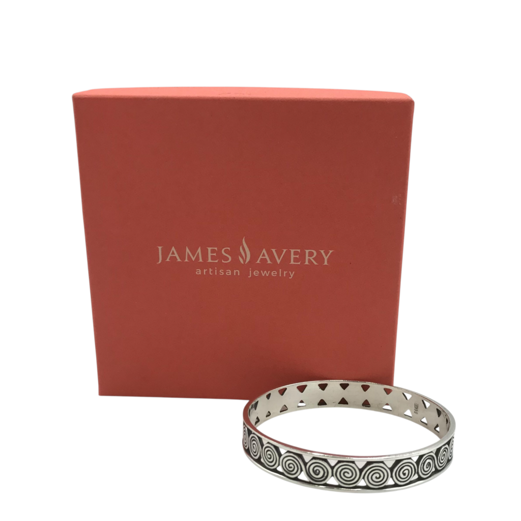 JAMES AVERY RETIRED MYCENAEAN BANGLE BRACELET SILVER