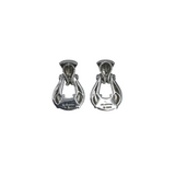 JUDITH RIPKA .925 CZ'S DANGLE EARRINGS SILVER BROWN