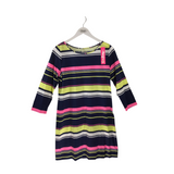LILLY PULITZER NWT$98 KNIT STRIPE 3/4 SLEEVE DESIGNER DRESS NAVY PINK MEDIUM
