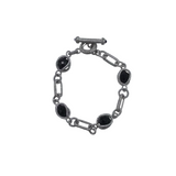 JUDITH RIPKA .925 ONYX CZ'S BRACELET SILVER BLACK