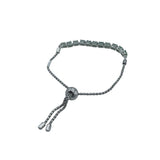 .925 SLIDER GEMSTONES BRACELET SILVER GREEN