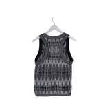 MISSONI KNIT SLEEVELESS DESIGNER TOP BLACK WHITE SMALL