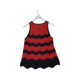 MISSONI ZIG ZAG TANK DESIGNER TOP RED BLACK SMALL