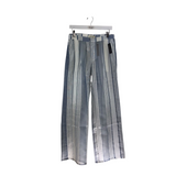 NWT$250 STRIPED GAUZE DESIGNER PANT BLUE WHITE MEDIUM