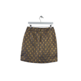 ELIE TAHARI RET$298 BROCADE MINI DESIGNER SKIRT GOLD NAVY 6