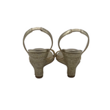 ESPADRILLE SANDAL SHOES GOLD 7.5M