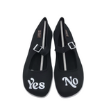 HOT CHOCOLATE DESIGN YES/NO MARY JANES SHOES BLACK WHITE 7