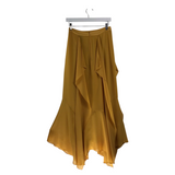 BCBGMAXAZRIA RUFFLE MAXI DESIGNER SKIRT YELLOW 2