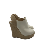 GUCCI ESPADRILLE WEDGES "CHARLOTTE" LUXE SHOES WHITE 36