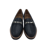 NATURALIZER LEATHER LOAFER SHOES BLACK BROWN 10